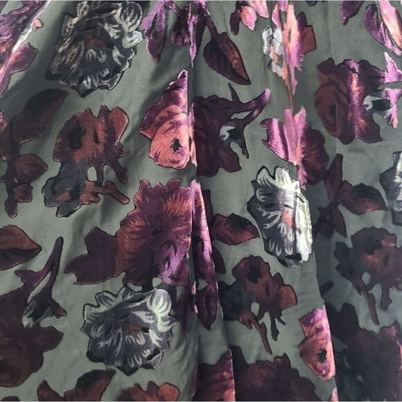 BB DAKOTA Floral Velvet Black/Wine Mini Party Dress Size Small - Picture 5 of 10